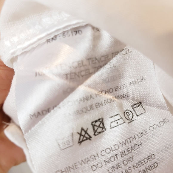 {Anthro} Maeve white button down tie hem - Picture 5 of 6